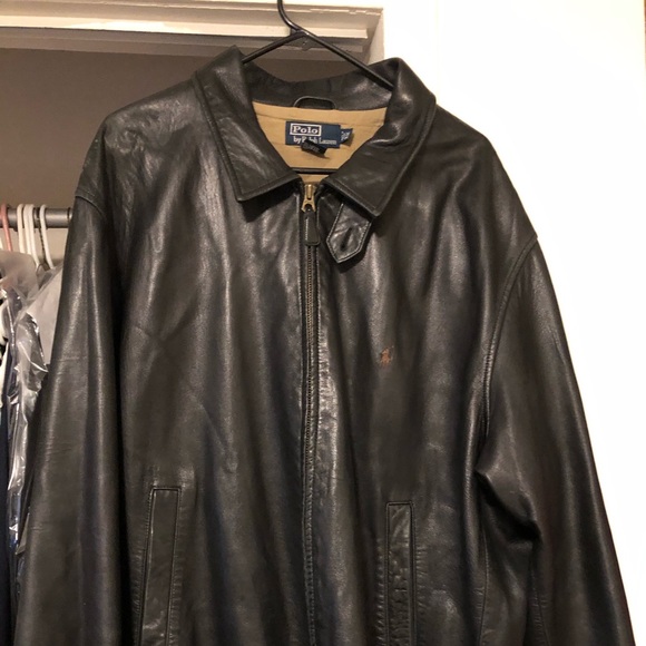 classic polo leather jacket